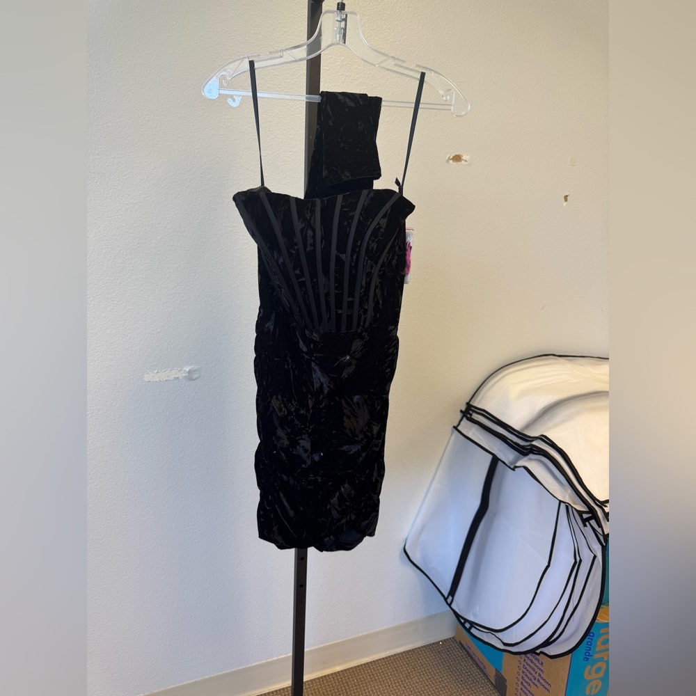 Alyce Paris Black Strapless Dress 4692